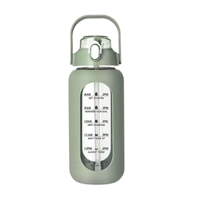 Glass Leak-Proof Motivational Water Bottle with Straw | Shop Today. Get