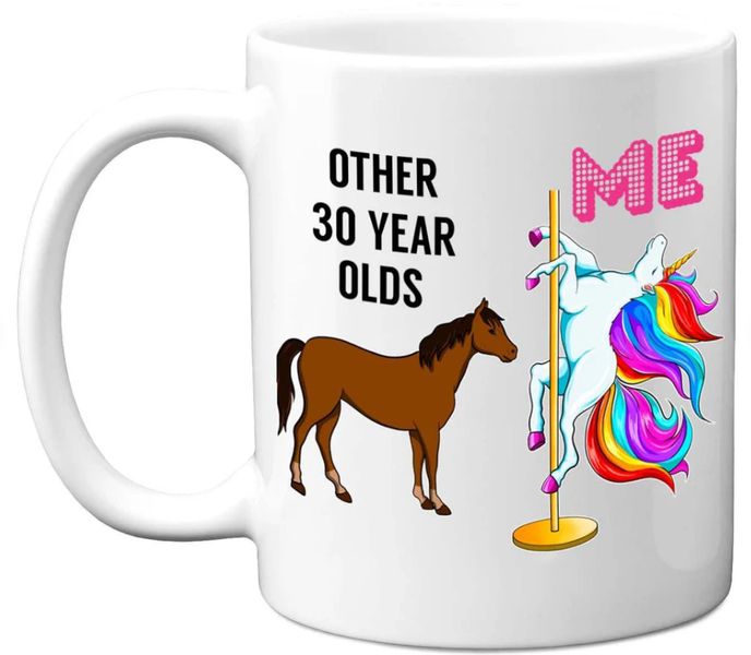 30th Birthday Unicorn Pole Dancing Women Birthday 11oz Premium Coffee Mug