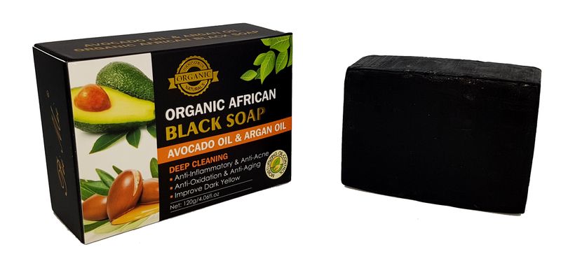 Organic African Black Soap- Avocado Oil &amp; Argan Oil