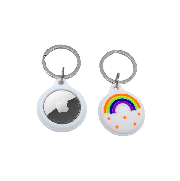 Apple Airtag Silicone Cover - Unicorn Rainbow Novelty Key Ring