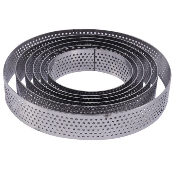 6 Pack Tart Rings Set Stainless Steel Cake Ring Mold For Pastry Cake
