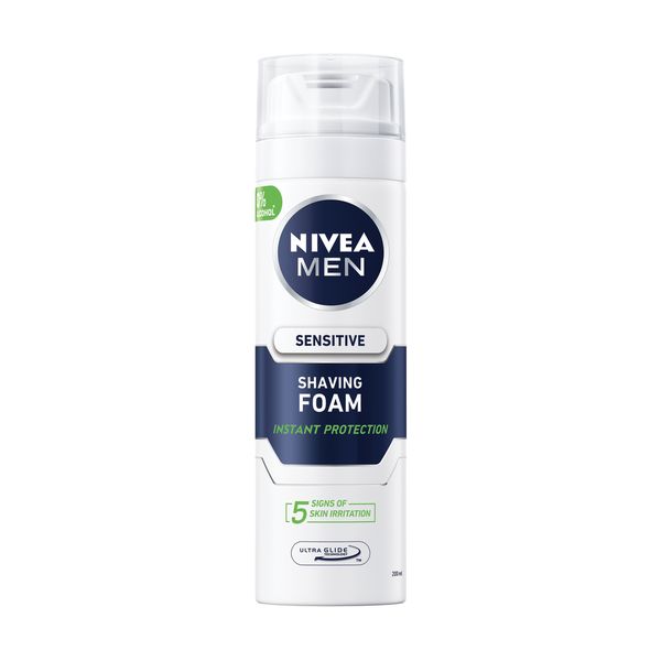 NIVEA MEN Sensitive Shaving Foam, with Chamomile and Vitamin E, 200ml