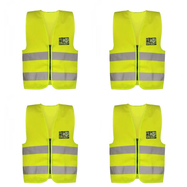 4 Set Of Reflective Safety Vest-Large