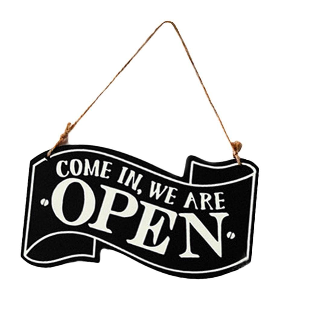 Home Door Decor Hanging Plaque Open Closed Signage 25cm Shop 