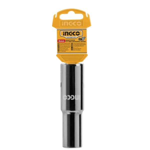 Ingco - 1/2" Deep Drive 6-Point Socket - 26 mm