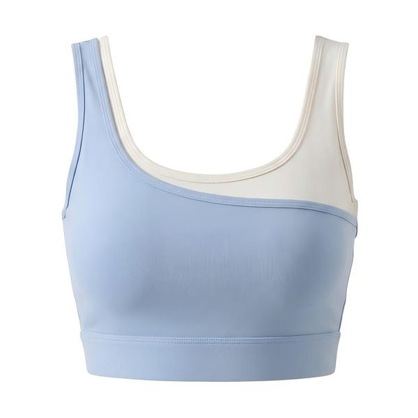 Women's High-Impact Color-Block Sports Bra - Wireless Yoga Crop Top