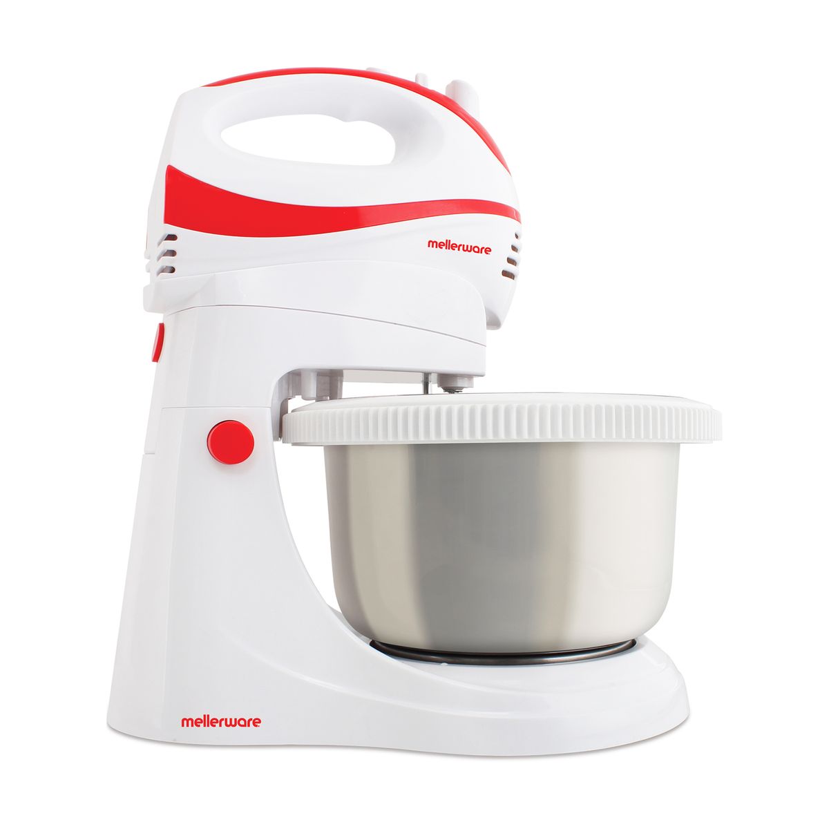 Mellerware Hand Mixer 5 Speed Stainless Steel White 2.5L 200W