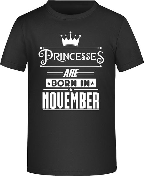 Princesses Are Born In Novemebr Birthday Tshirt