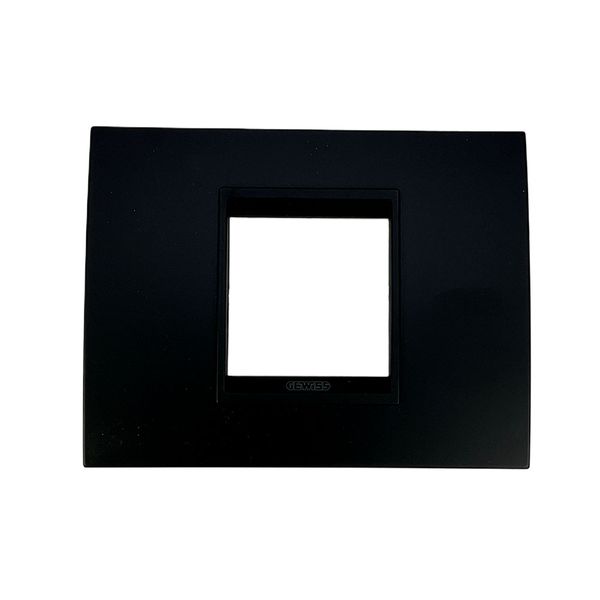 GEWISS - Metal Black Monochrome LUX Plate 2P
