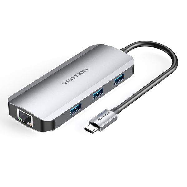 Vention Multi-function USB-C 6-in-1 Docking Station Aluminum Alloy Type