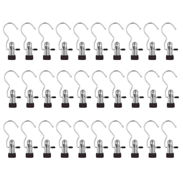 Laundry Hooks Hanging Clip Clothes Hat Pants Towel Beige 10Pc