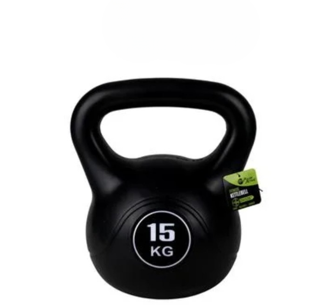 Cast Iron 15kg Kettlebell - Compact Power for Home Workouts