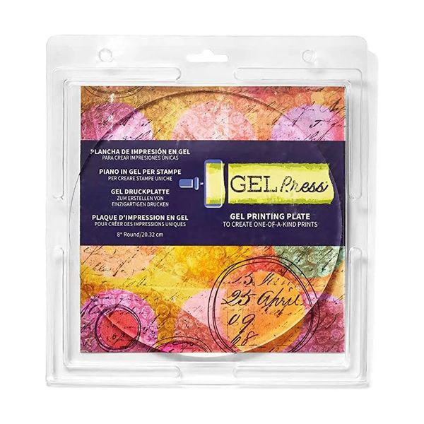 Gel Press Monoprinting Gel Plate 20.32cm / 8" Round