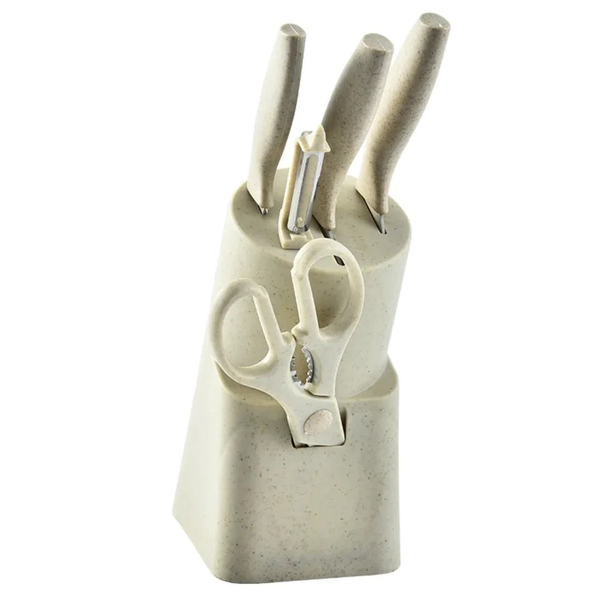 Kitchen Knife Holder and Block Set - 6 Piece