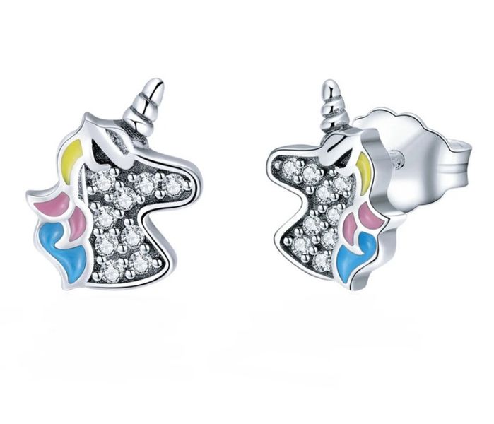 925 Sterling Silver Unicorn Earrings