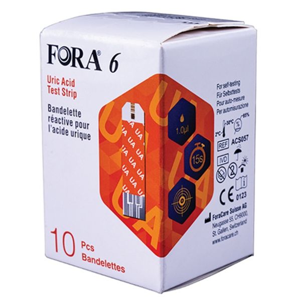 Fora 6 Uric Acid Strips 10's
