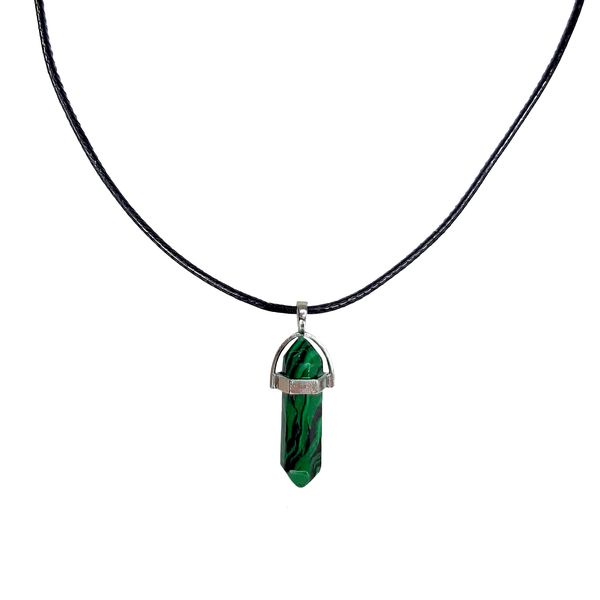Earth Stone Collection - Bullet Malachite Stone Necklace