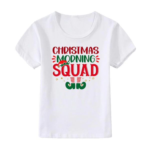 Christmas Morning Squad Festive Season Kids T-Shirt Short Sleeve