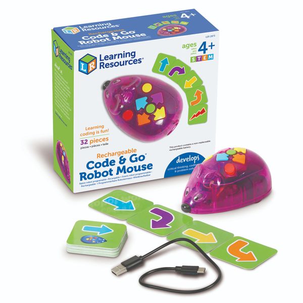 Learning Resources - Code &amp; Go Mouse Activity Set - Rechargeable