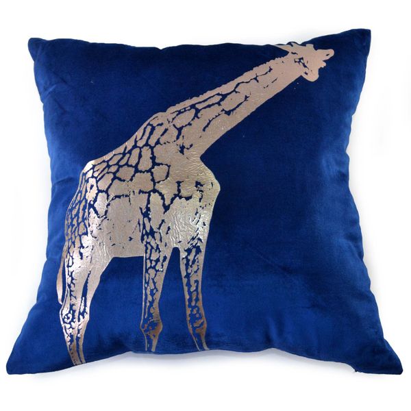 Silver Foiled Animal Print Scatter Cushion With Zipper And Inner