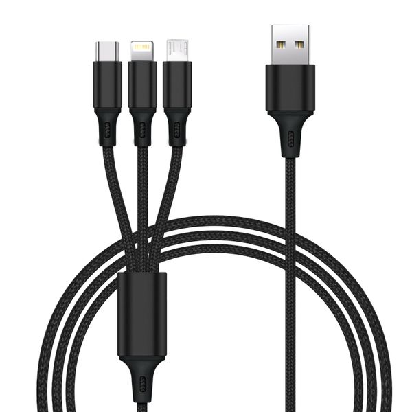 3-in-1 USB Charging Cable for iOS/Androld/Type-C