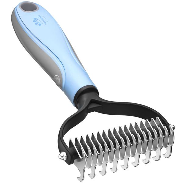 FocusPet Double-Sided Pet Grooming Brush for Shedding and Hair Removal