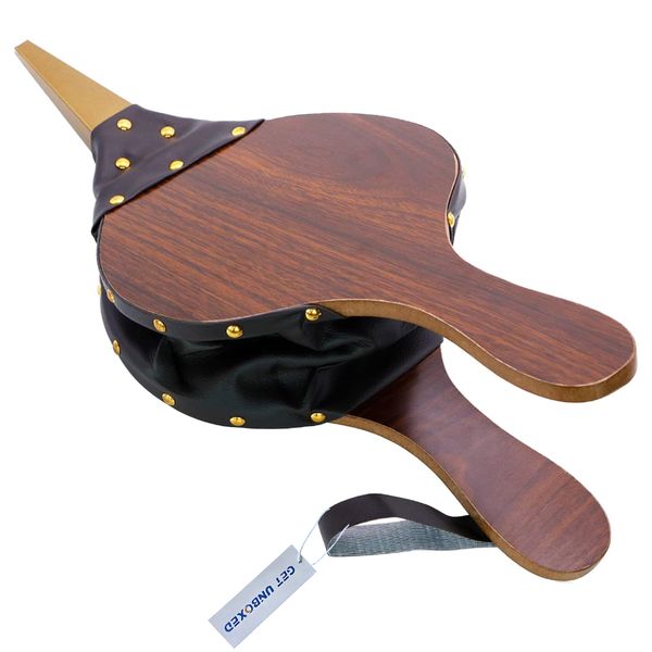 GET UNBOXED 43x19cm Wood BBQ Air Blower with Hanging Strap for Camping
