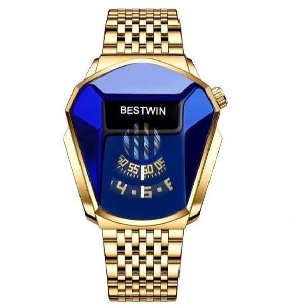 New Bestwin Luxury Brand Sport Watch- Gold Blue