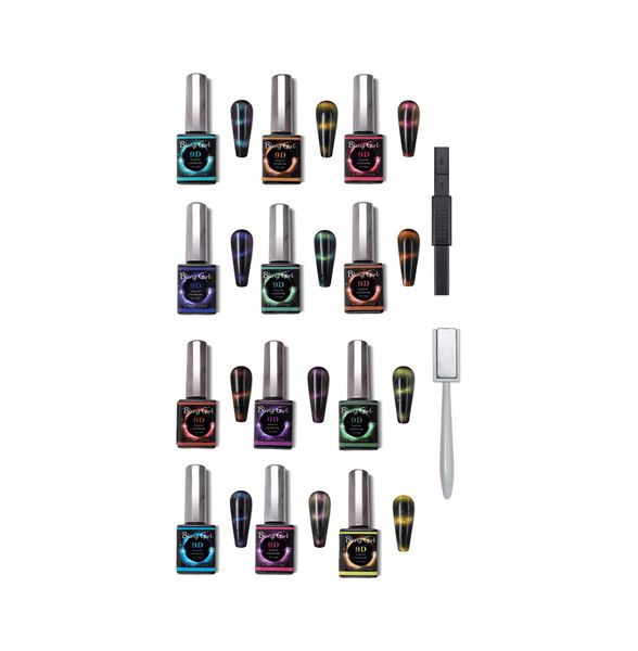 9D Cat Eye UV Gels &amp; Magnets Kit