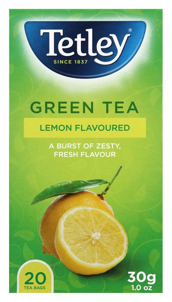 Tetley Lemon Green Tea 20's Pack of 6