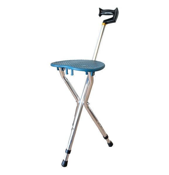 2-in-1 Portable Walking Stick with Seat - Foldable, Lightweight, Durable