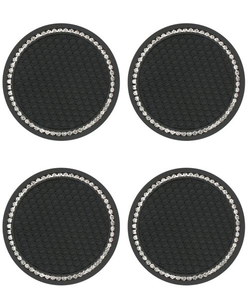 4PCS Car Cup Coaster Universal Auto Non-Slip Cup Holder PVC Coaster