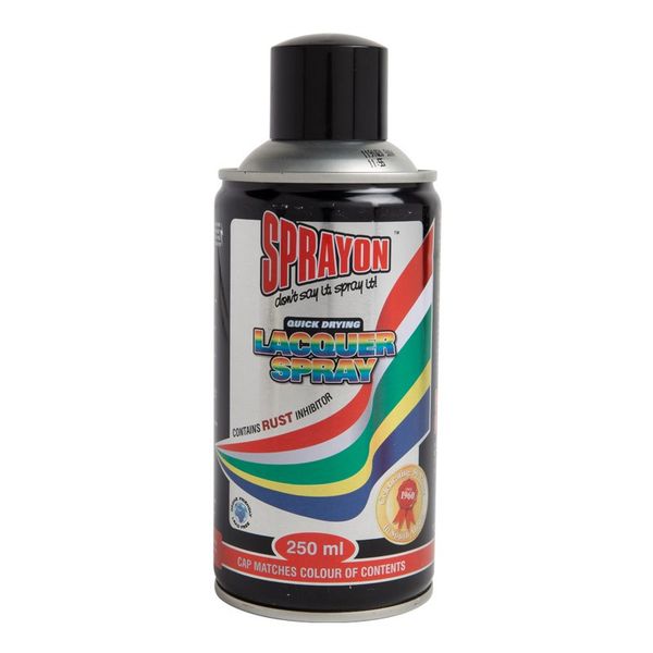 Sprayon Gloss Black Lacquer Spray Paint (250ml)
