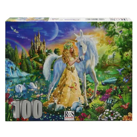 Jigsaw Puzzle 150 Pieces Unicorn Princess for Kids Children 7 Year Olds And Up 
