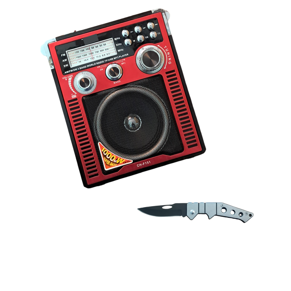 Multifuction Radio With Free Pocket Knife
