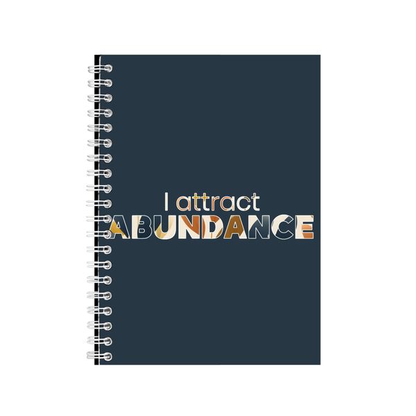 Attract A5 Notebook Spiral and Lined Motivational Saying Graphic Notepad248
