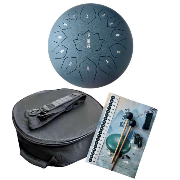 Tongue Drum 12-inch 13 Tone Blue