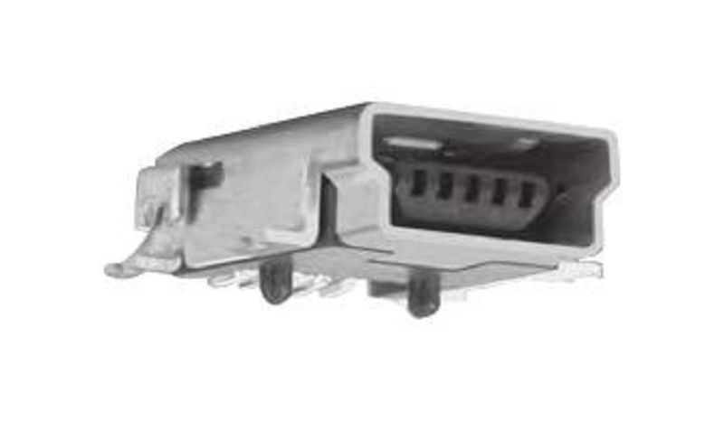 Kycon (KMBX-SMT-5S-S-30TR) USB Connector, Mini USB Type B, USB 2.0