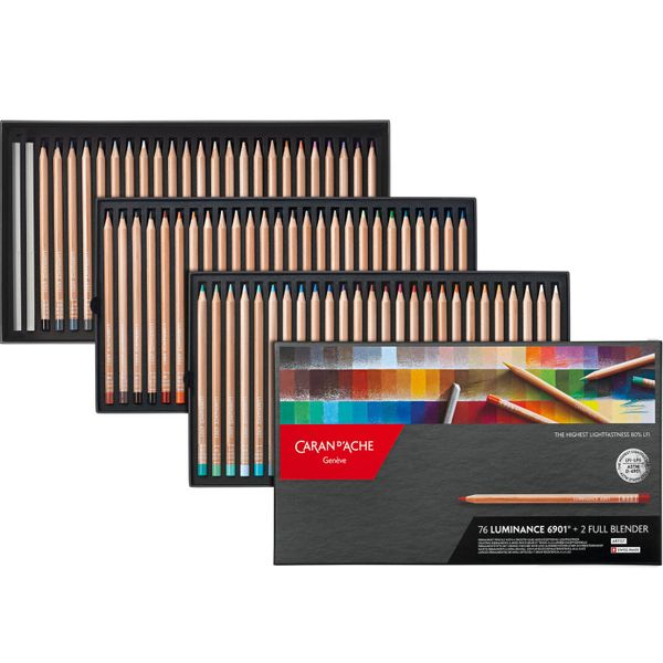 Caran D'Ache Luminance 6901 coloured pencils, 80 pencil set