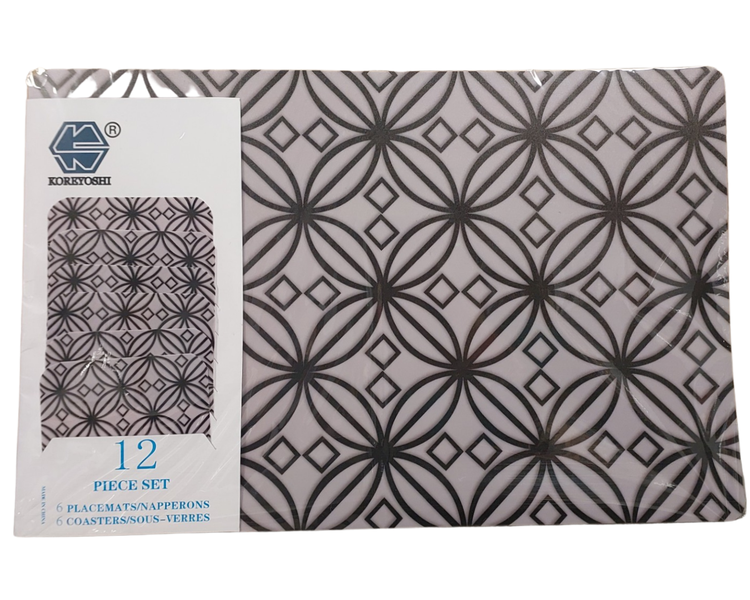 Mandela Flowers Placemats with Coasters