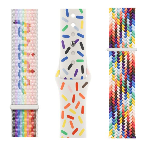 3-Pack Pride LGBTQ+ Watch Bands Straps for Apple Watch (Fits: 38/40/41mm)