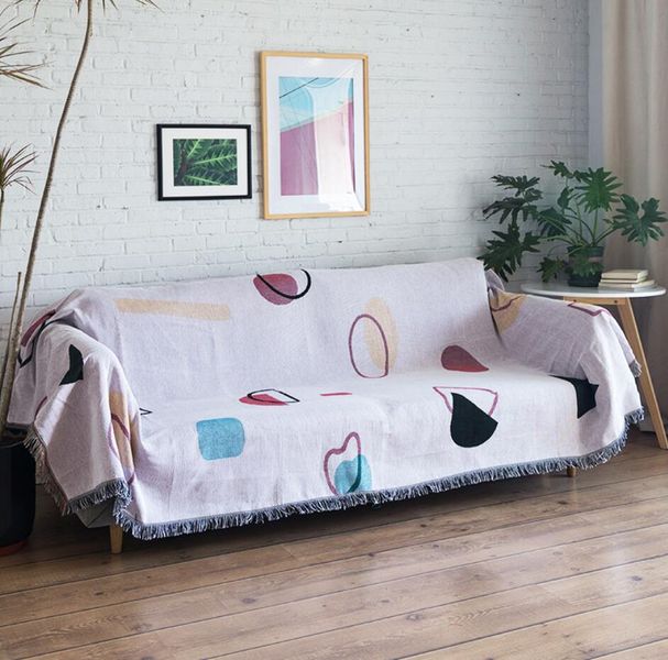Sofa Decorative Throw Knitted Blanket Reversible - CircleHearts