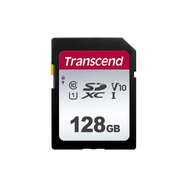 Transcend 300S 128GB UHS-1 Class 10 U1 V10 3D NAND SDXC Memory Card