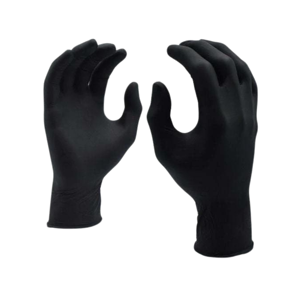 Annie Vinyl Gloves M Black x 50 Per Box