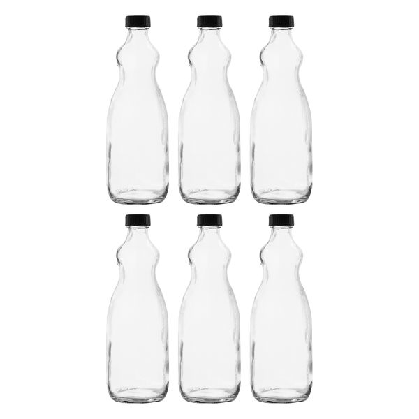 Consol Utility Bottle with Black Lid 6 Pack, 750ml