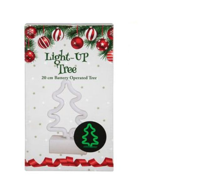 Light Up Battery Operated Christmas Tree 20cm