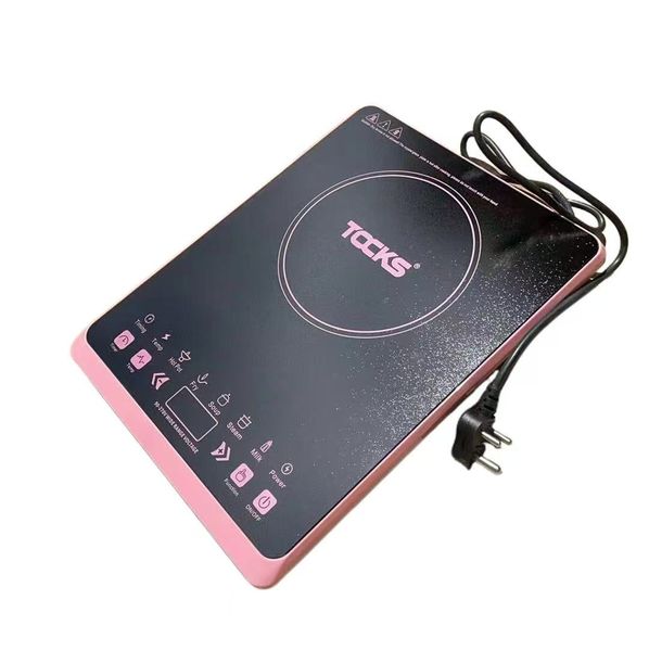 Induction Cooker Single Glass Black&amp;Pink 2200W