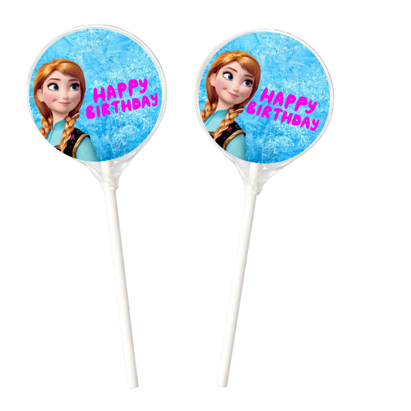 Happy Birthday Lollipops (Spiderman theme) - 12 Pack - Party Candy