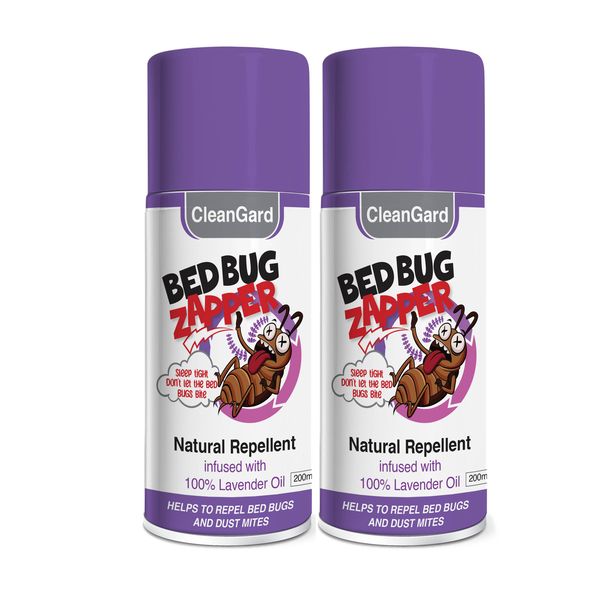 2 x CleanGard Bed Bug Zapper Aerosol Cans - 200ml