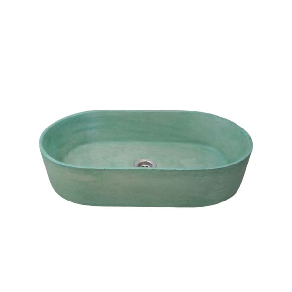 Gaia's Ark Bespoke Green Basin/Sink 53x30x11.5cm